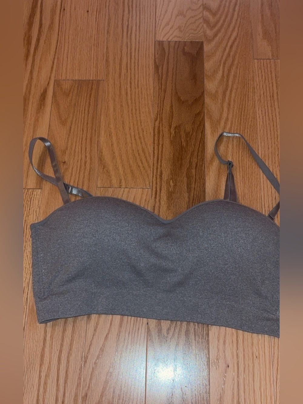 Seamless Gray Cotton Bra